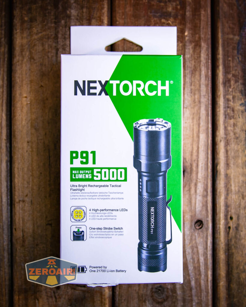 Nextorch P91 flashlight box