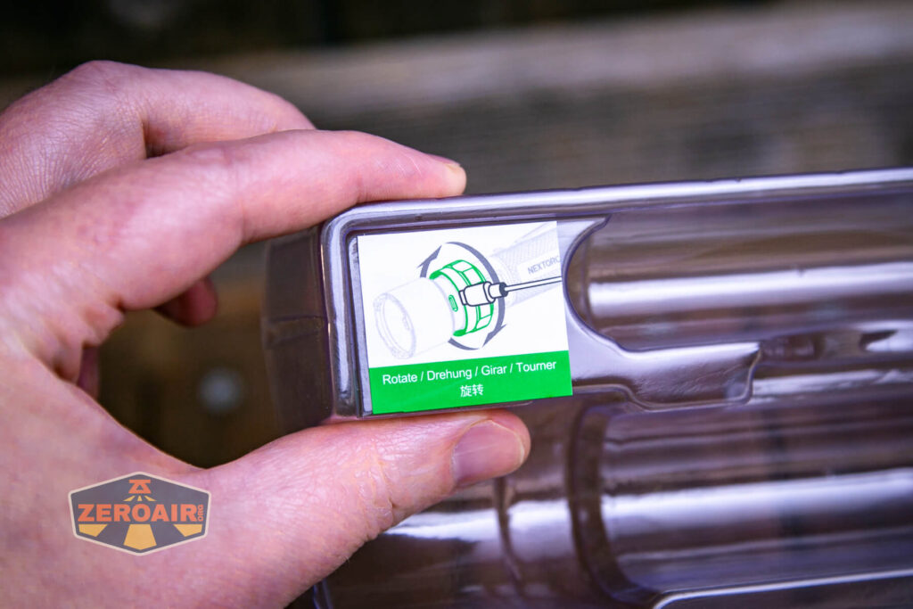 Nextorch P91 flashlight package