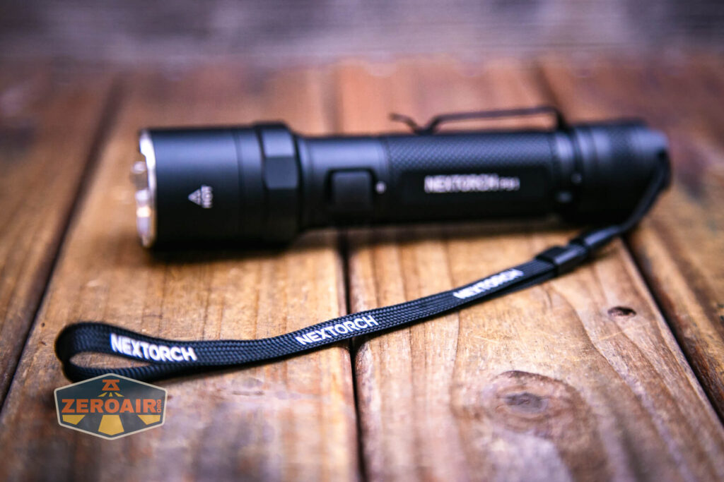 Nextorch P91 flashlight with lanyard