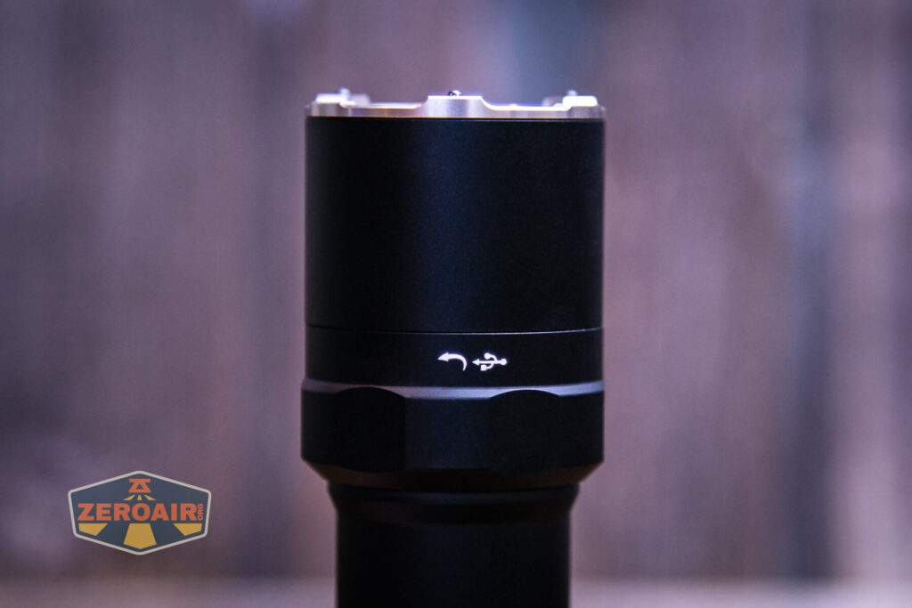 Nextorch P91 flashlight charging port closed