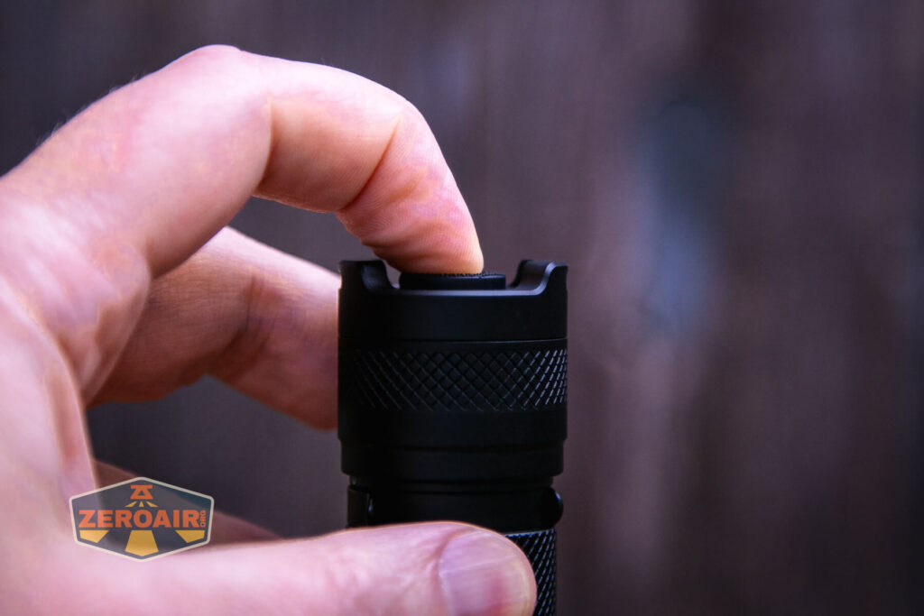 Nextorch P91 flashlight tail switch actuation