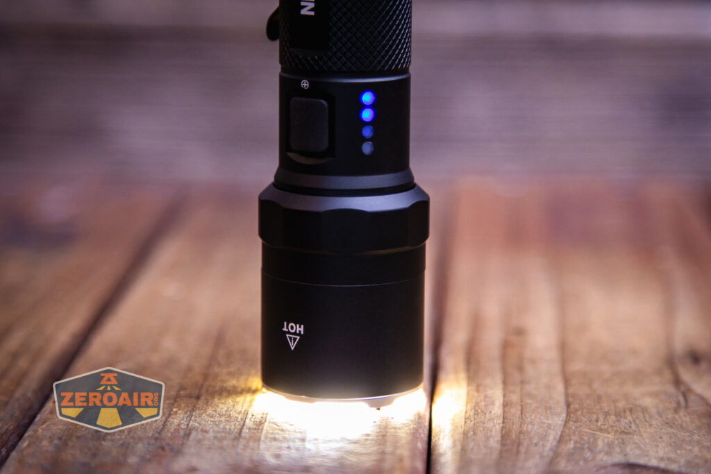 Nextorch P91 flashlight emitters on