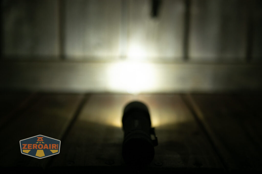 Nextorch P91 flashlight emitters on