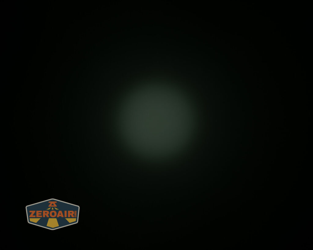 Nextorch P91 flashlight beamshots on ceiling