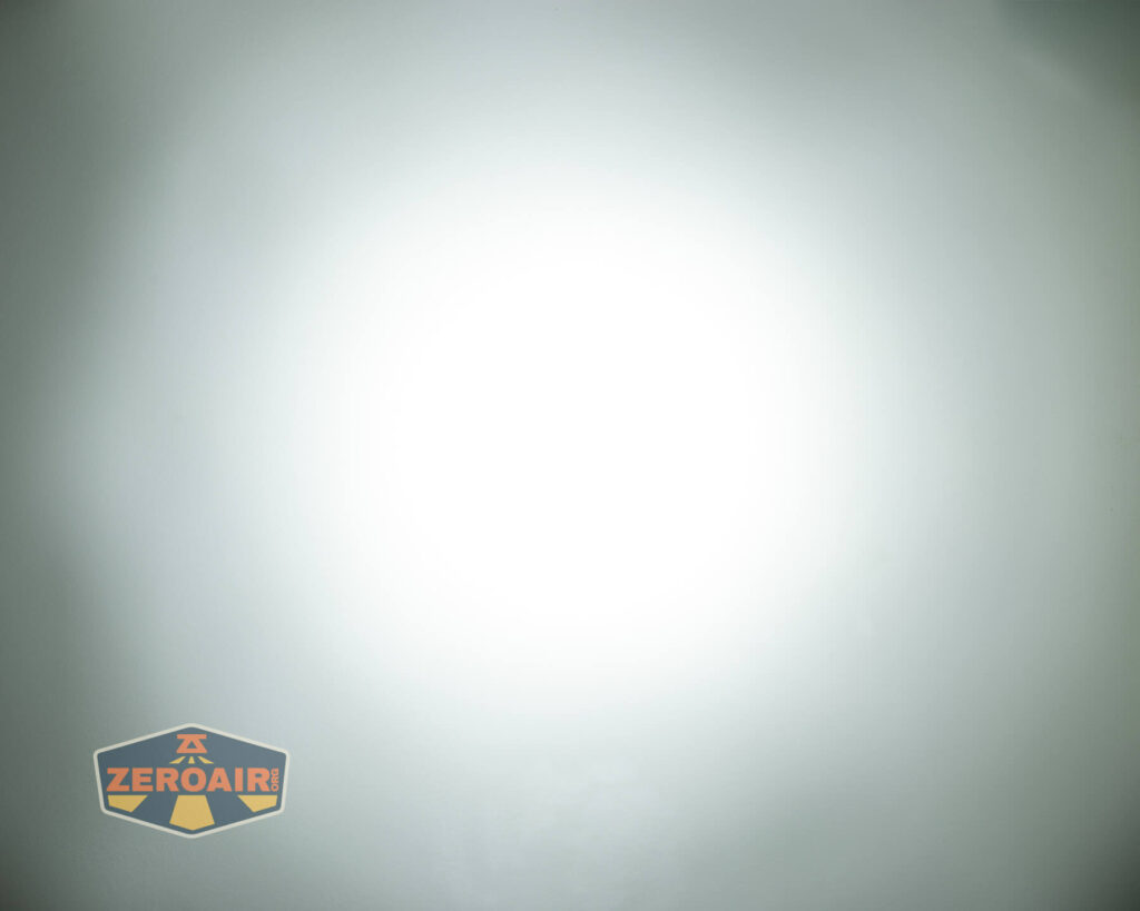 Nextorch P91 flashlight beamshots on ceiling