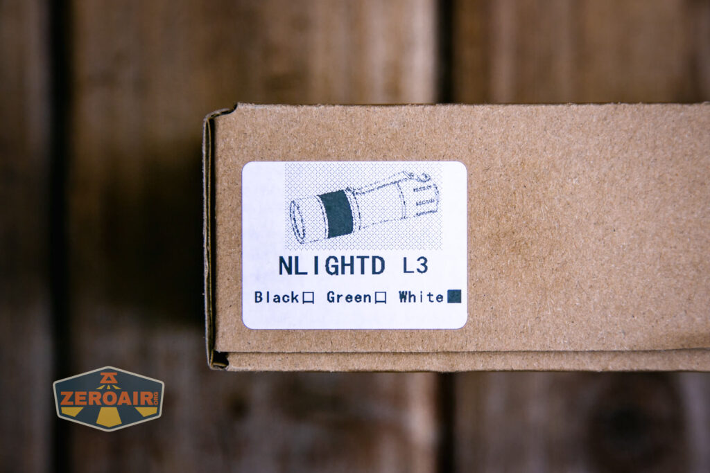 NLightD L3 LEP flashlight box