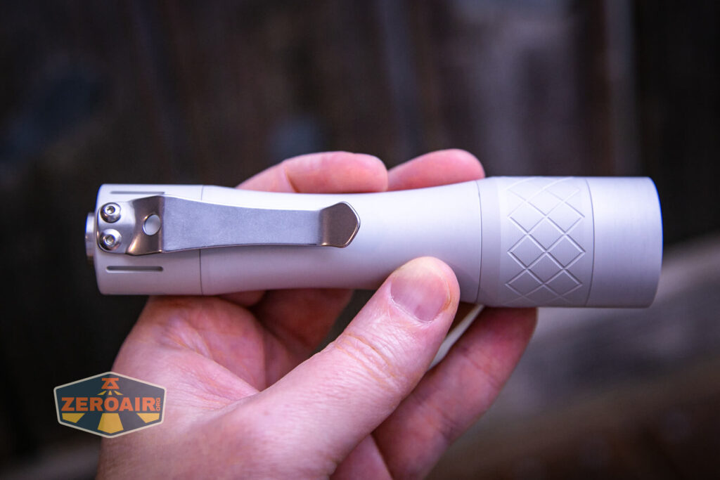 NLightD L3 LEP flashlight 18650 in hand