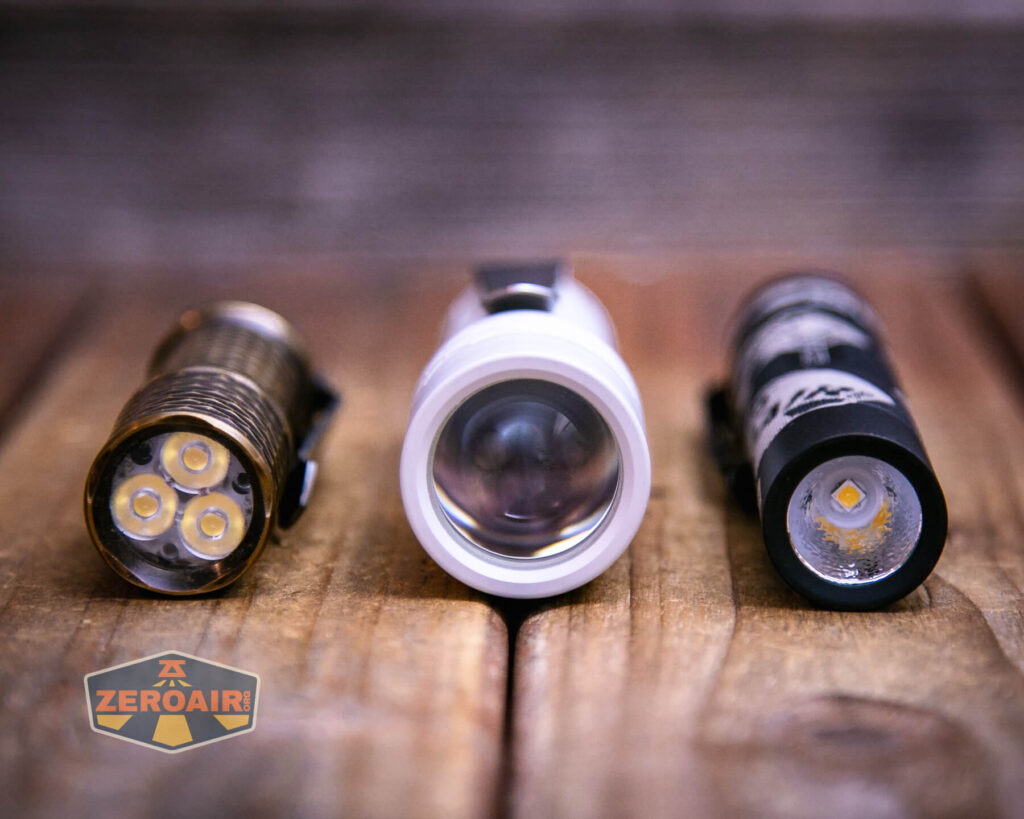 NLightD L3 LEP flashlight with standard sized lights