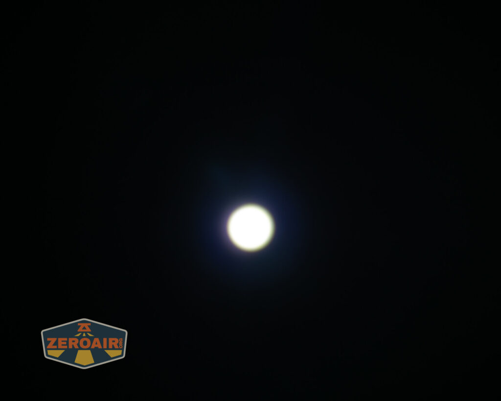 NLightD L3 LEP flashlight LEP on pointed at ceiling