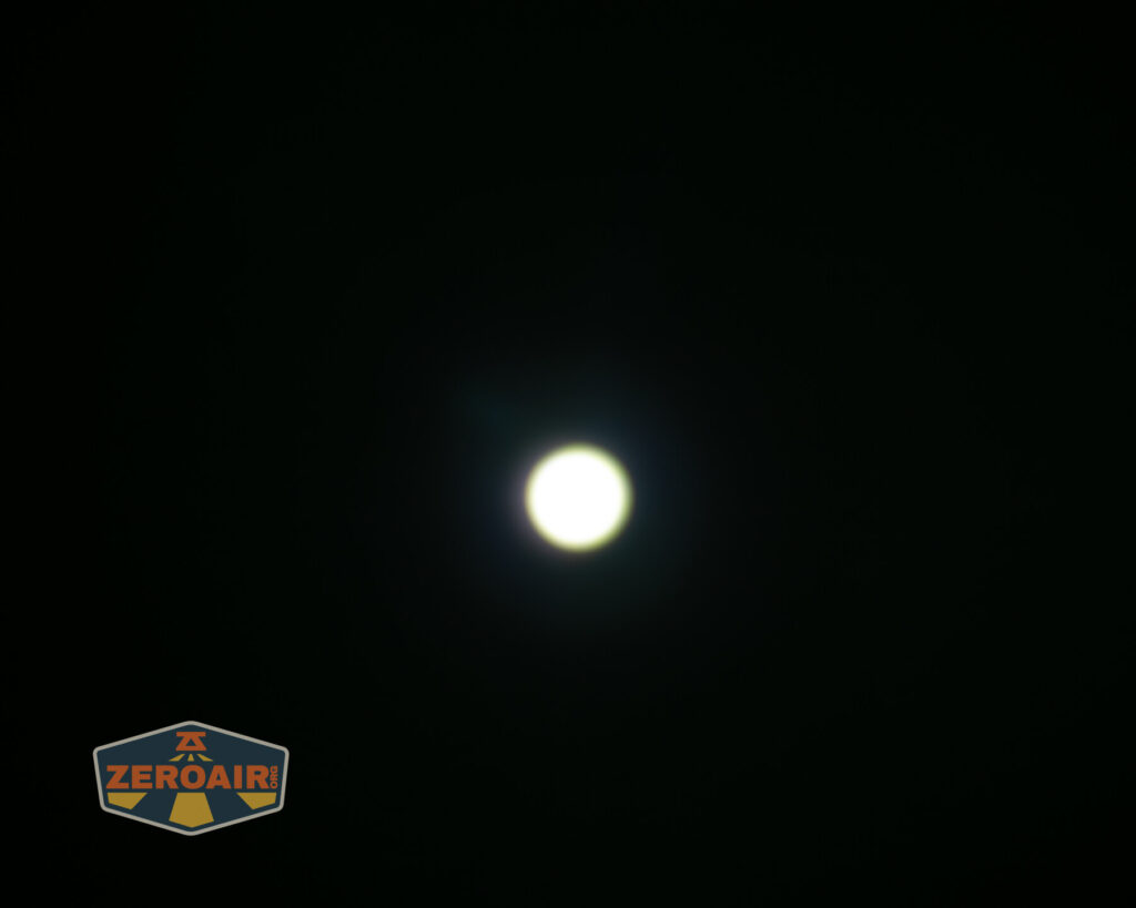 NLightD L3 LEP flashlight LEP on pointed at ceiling