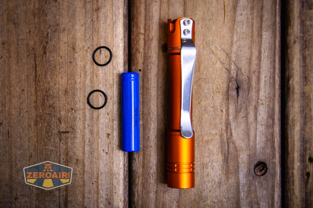 ReyLight Pineapple Mini Mk II flashlight what's included