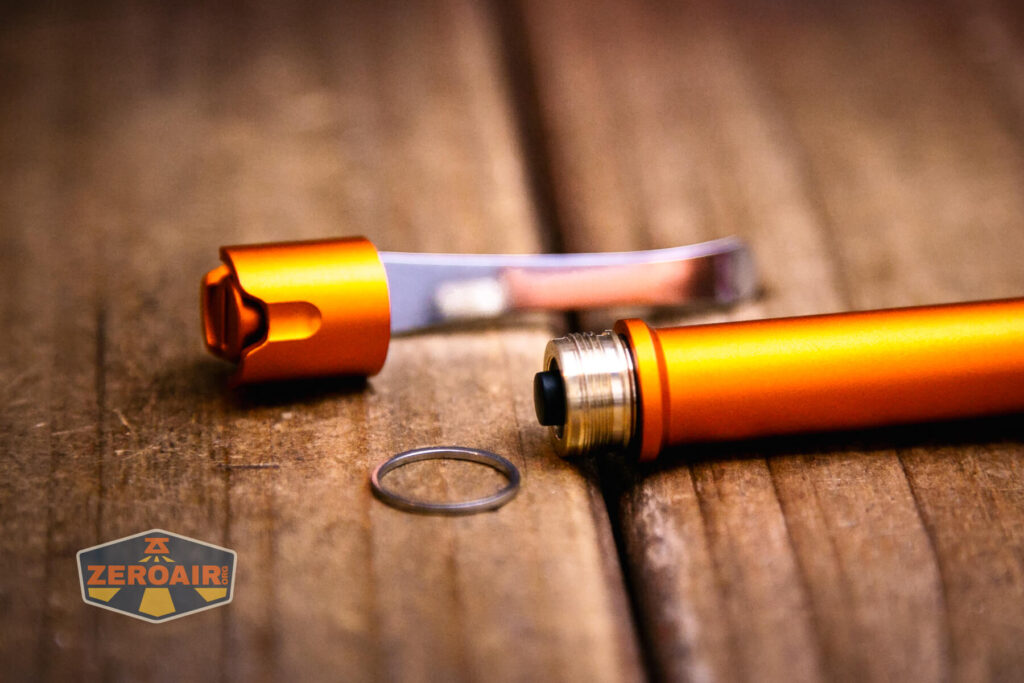 ReyLight Pineapple Mini Mk II flashlight tailcap removed