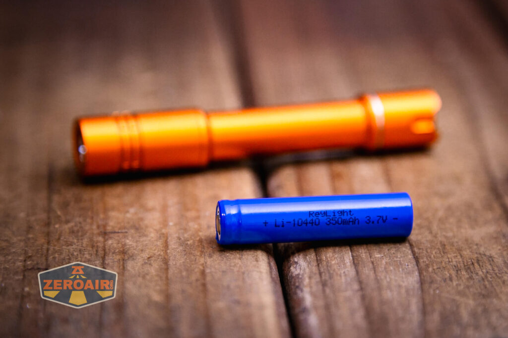 ReyLight Pineapple Mini Mk II flashlight with included 10440