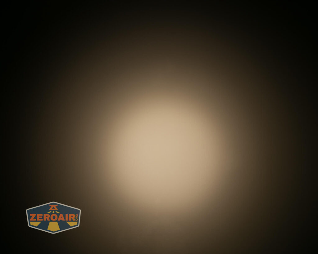 ReyLight Pineapple Mini Mk II flashlight beamshots on ceiling