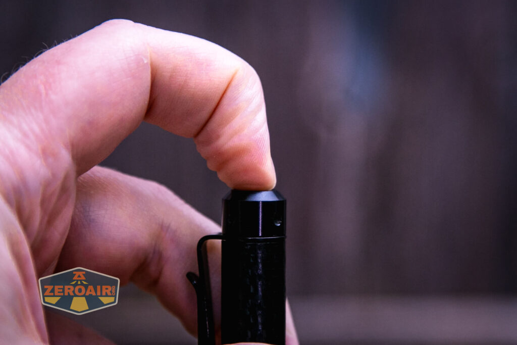 Acebeam PT20 portable EDC penlight switch actuation