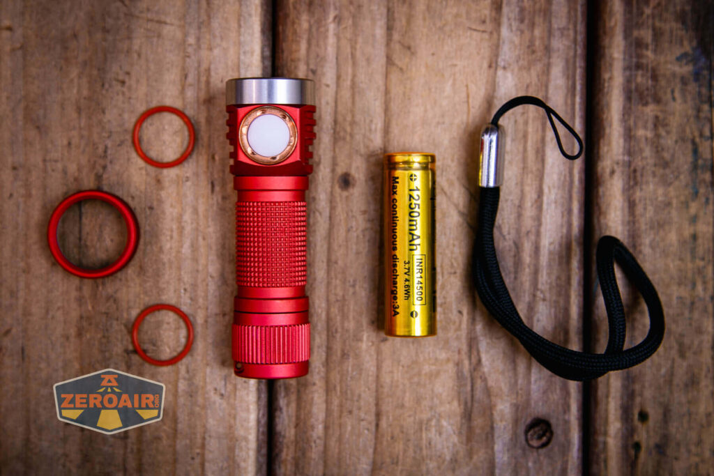 Emisar D3AA 5700K flashlight what's included