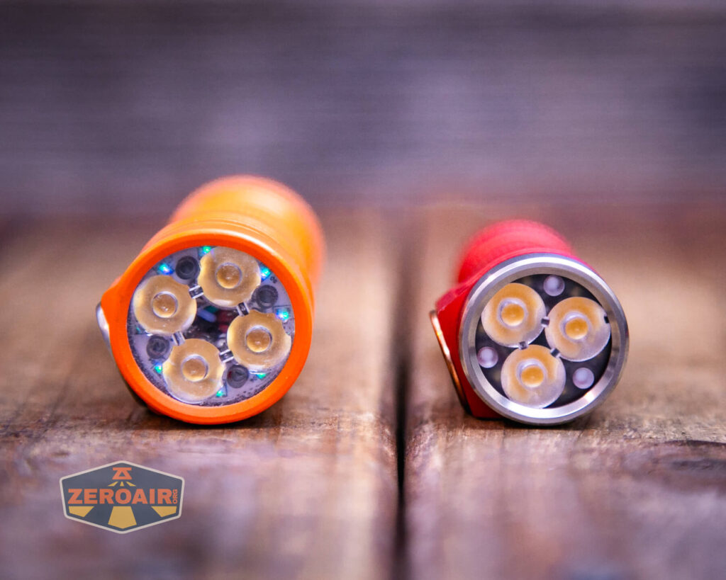 Emisar D3AA 5700K flashlight with emisar d4v2 orange