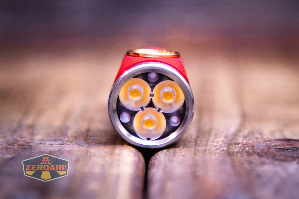 Emisar D3AA 5700K flashlight emitter and TIR detail