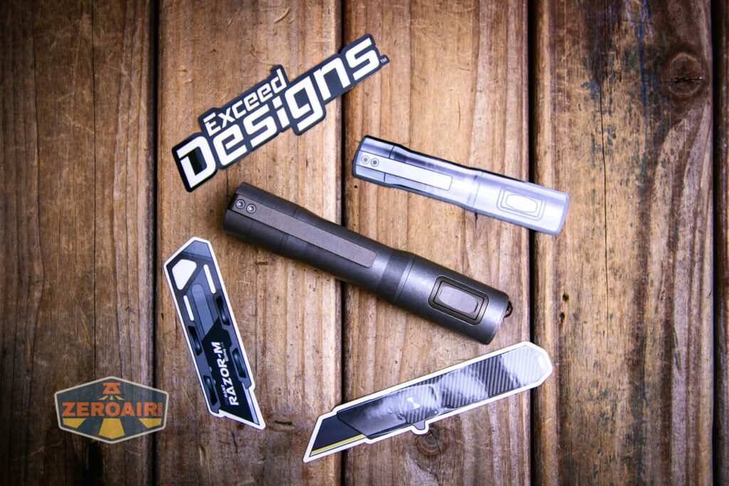 Exceed Designs Rampant R8 flashlight accessory stickers