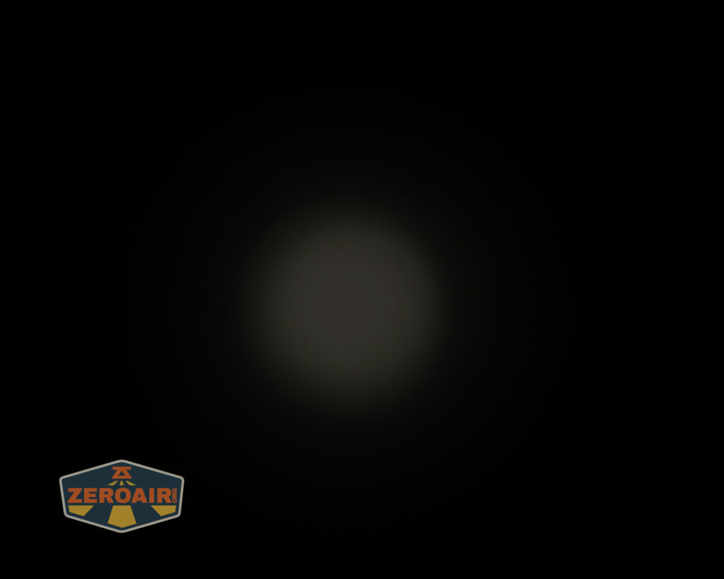 Exceed Designs Rampant R8 flashlight beamshots on ceiling