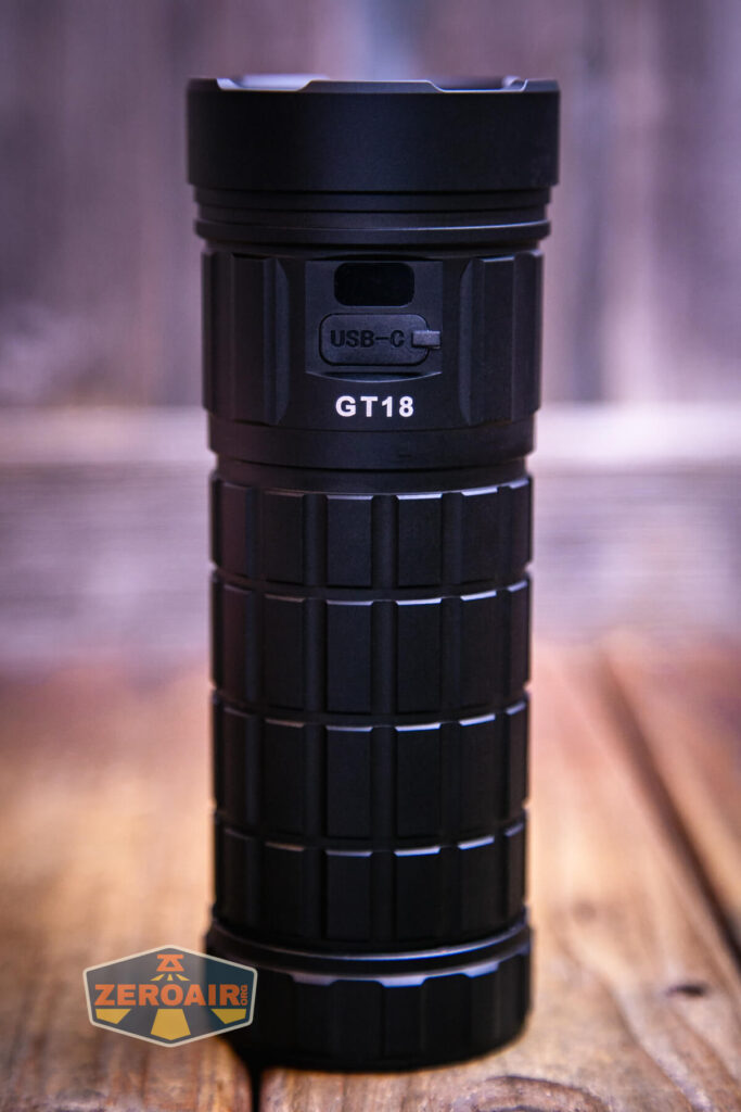 Lumintop GT18 flashlight showing all sides