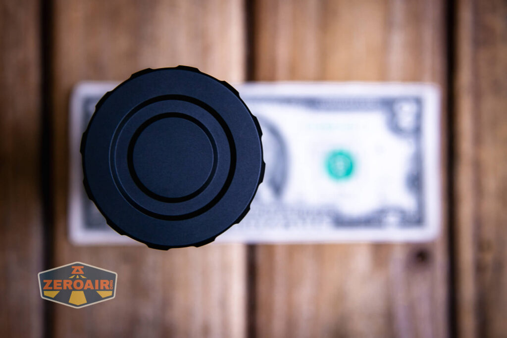 Lumintop GT18 flashlight on a two dollar bill