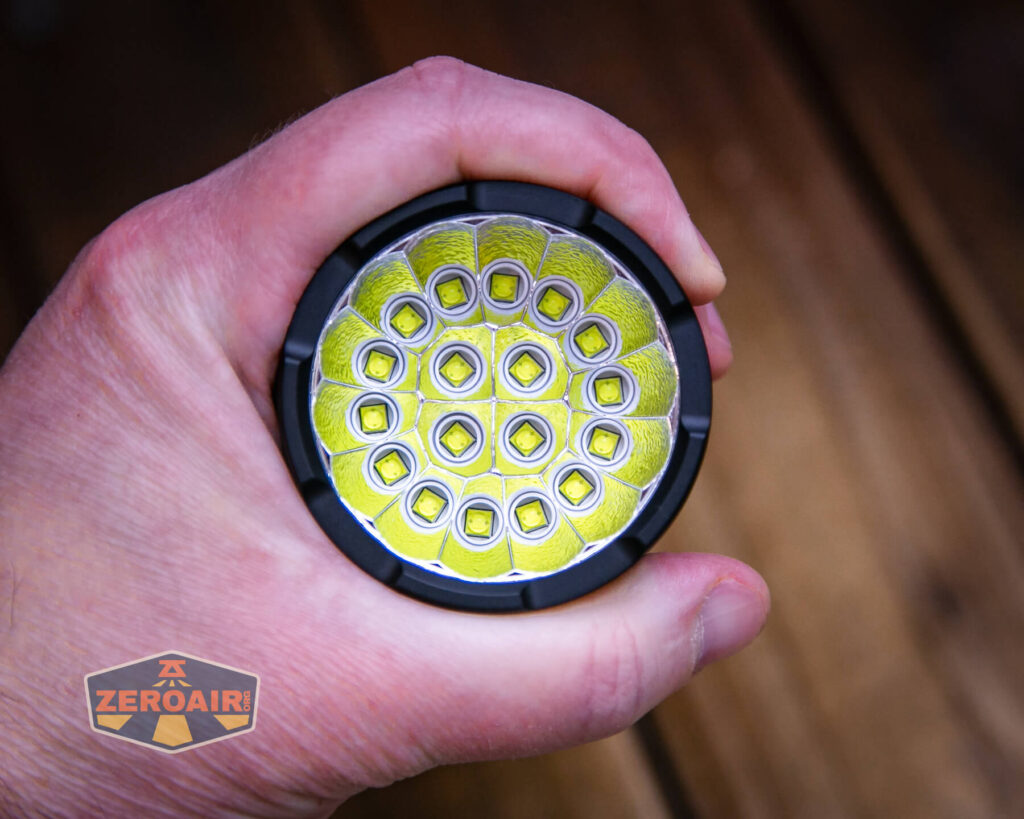 Lumintop GT18 flashlight in hand