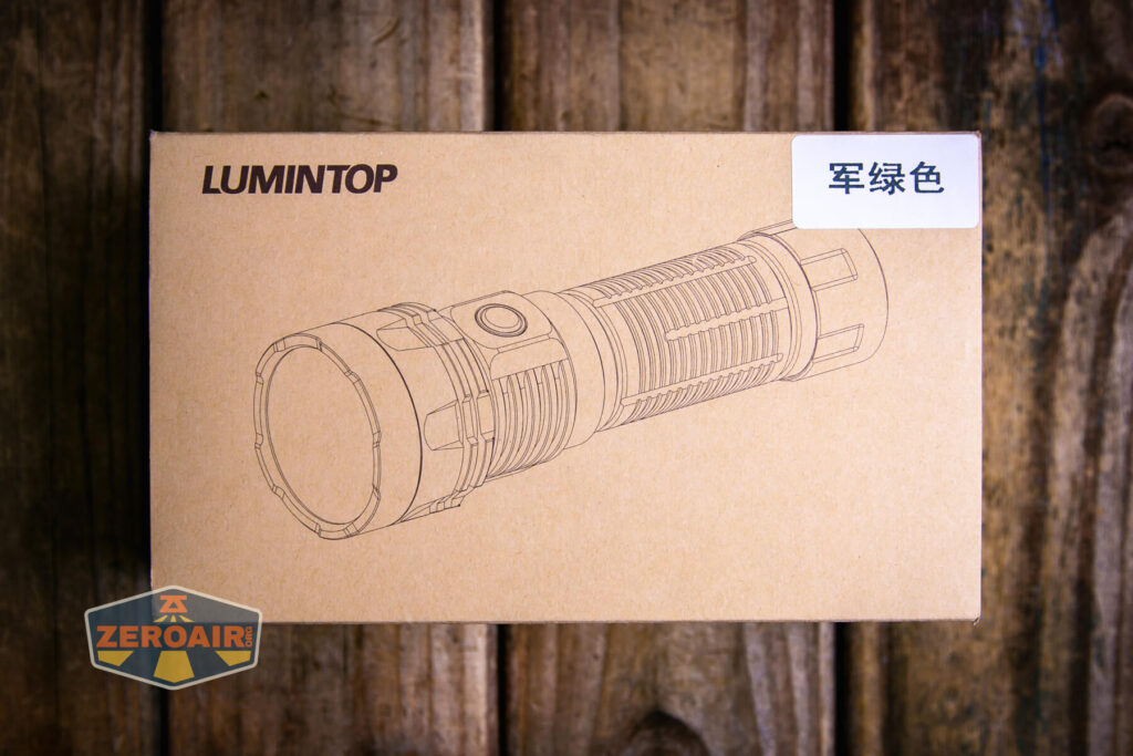Lumintop W2 LED flashlight box