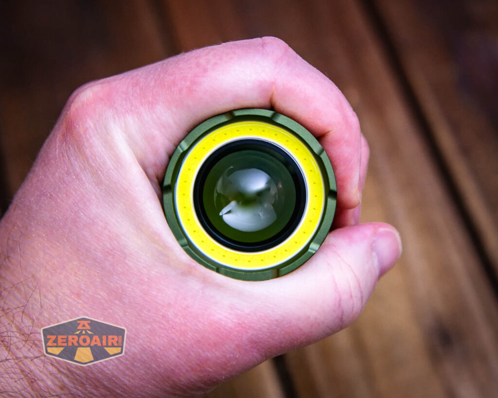 Lumintop W2 LED flashlight in hand