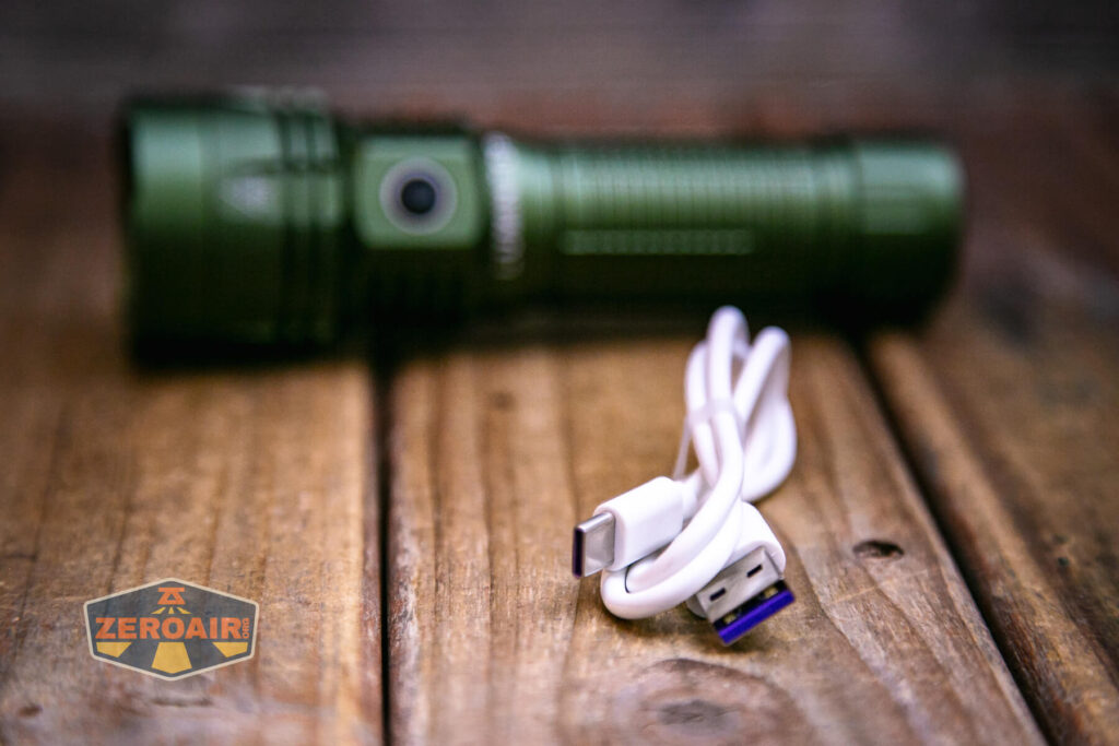 Lumintop W2 LED flashlight charging cable