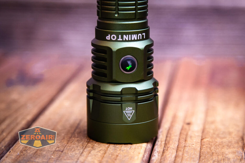 Lumintop W2 LED flashlight e-switch detail