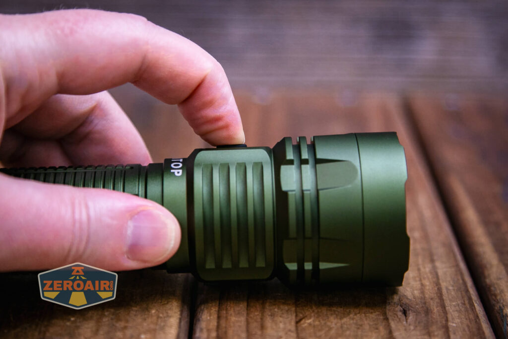 Lumintop W2 LED flashlight e-switch actuation