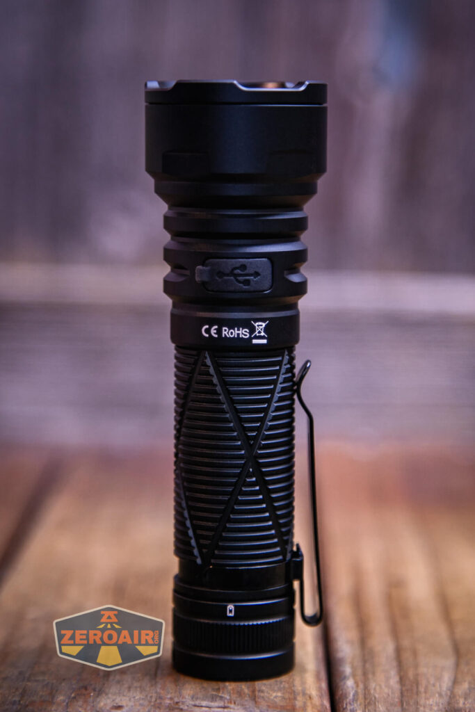 Sofirn SR15 rechargeable flashlight showing all sides