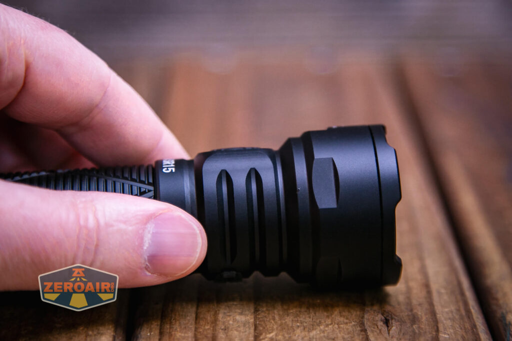 Sofirn SR15 rechargeable flashlight e-switch profile