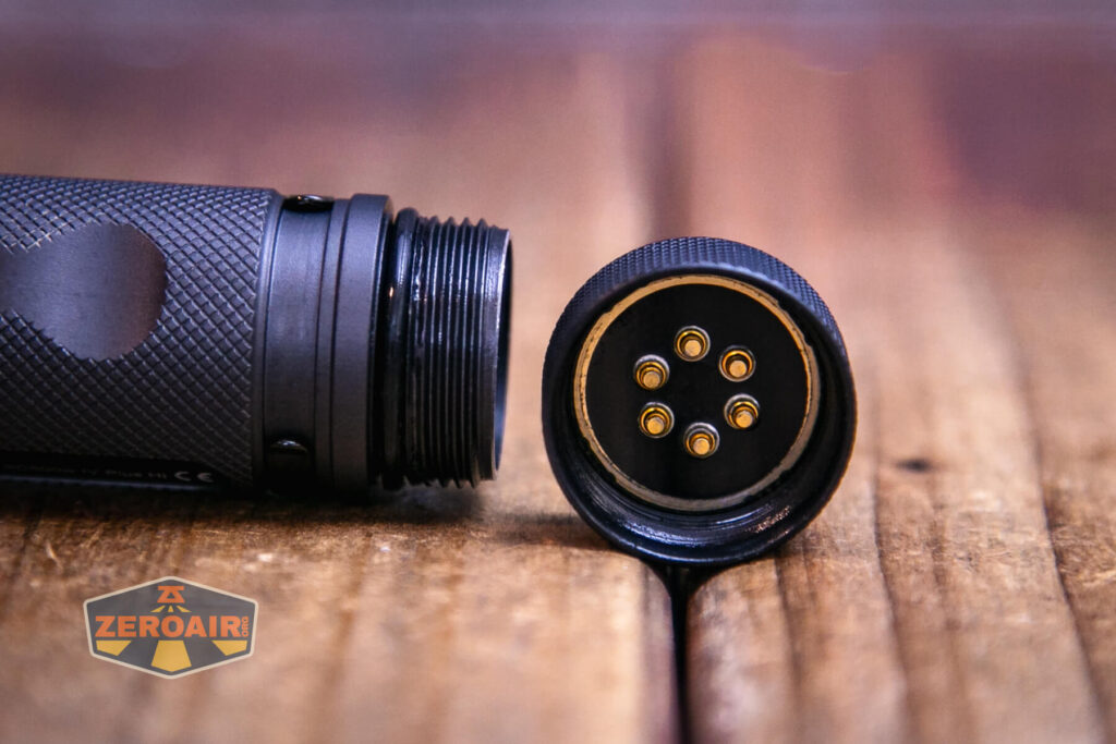 Zebralight SC600w IV Plus HI flashlight tailcap pogo pins