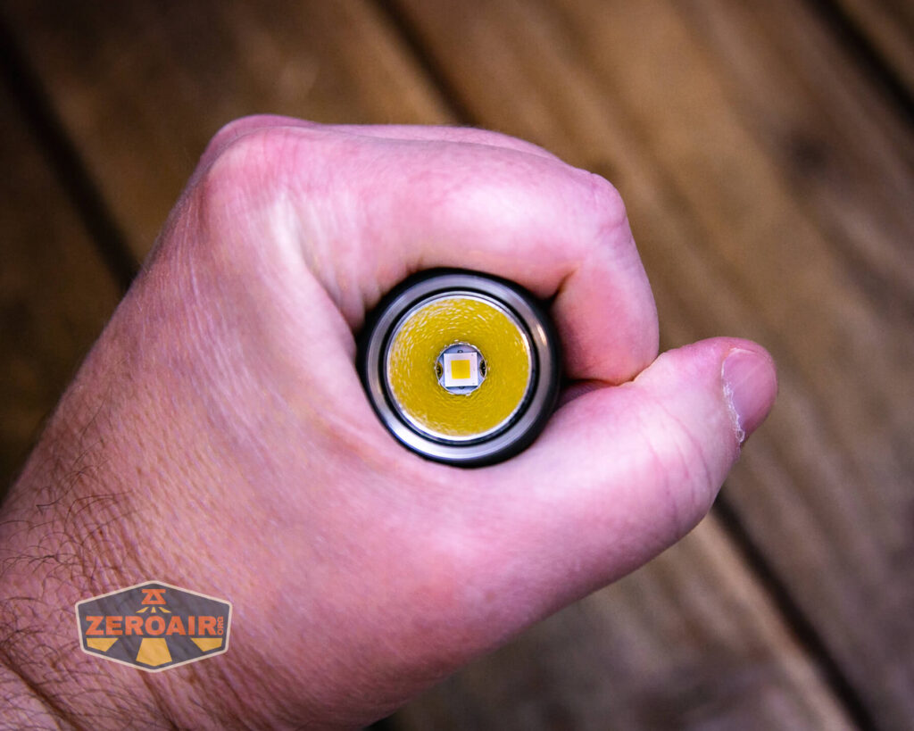 Zebralight SC600w IV Plus HI flashlight in hand