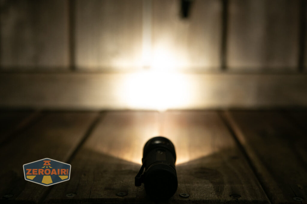 Zebralight SC600w IV Plus HI flashlight emitter on