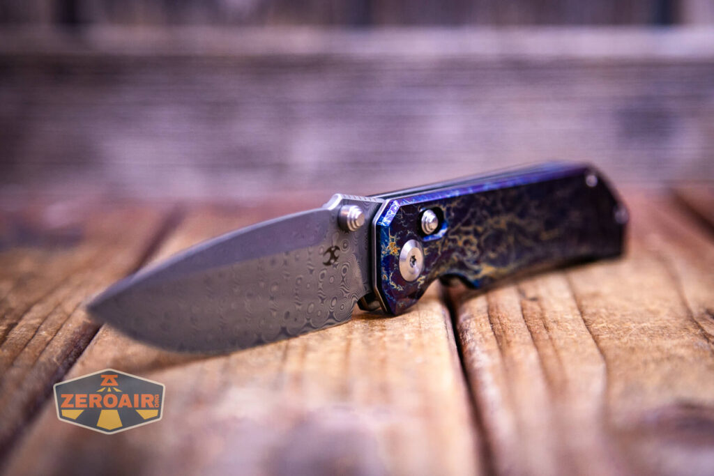 Kansept Eaglestrike knife open three quarter view