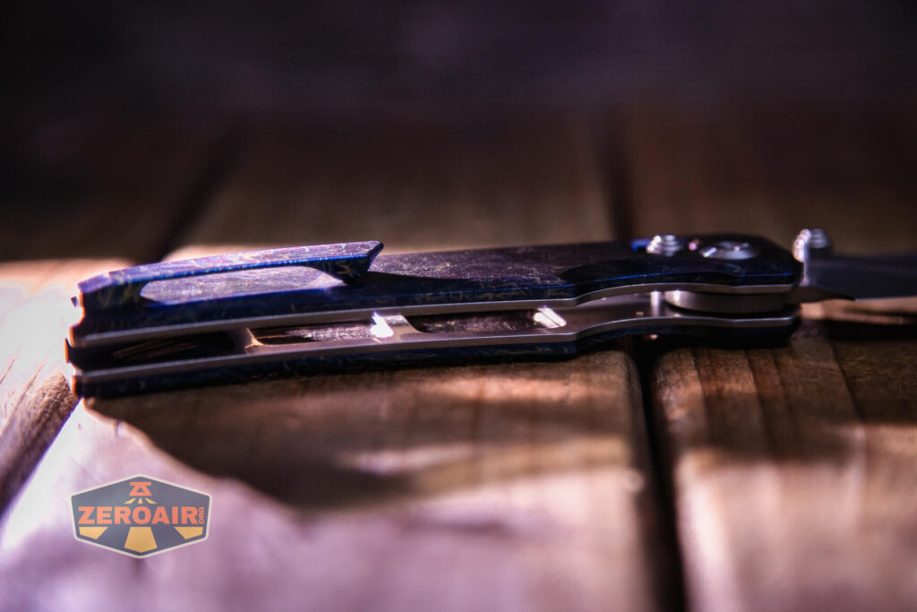 Kansept Eaglestrike knife skeletonized liners view