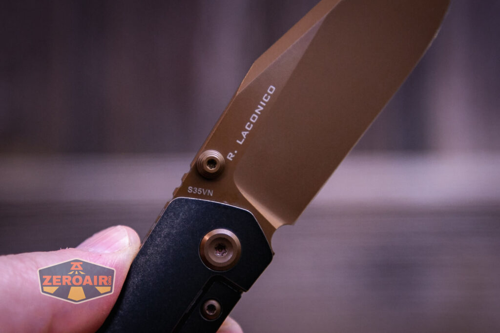 Vosteed Vallhund knife R. Laconico branding and steel