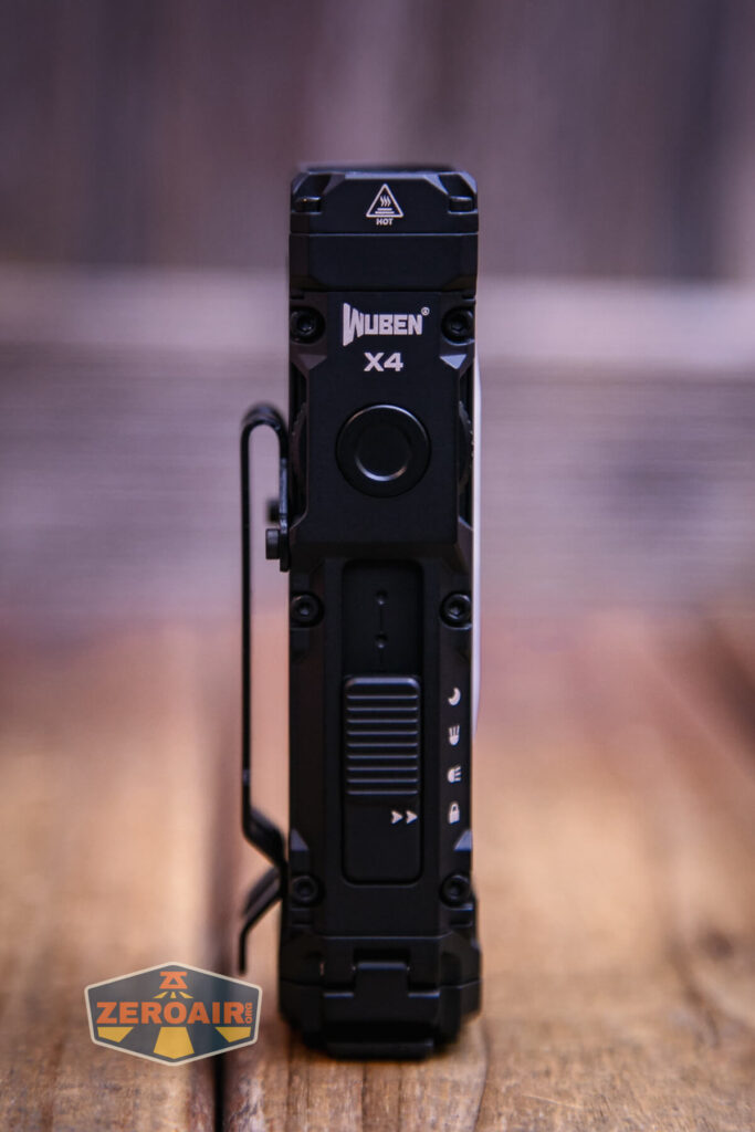 Wuben X4 flashlight showing all sides