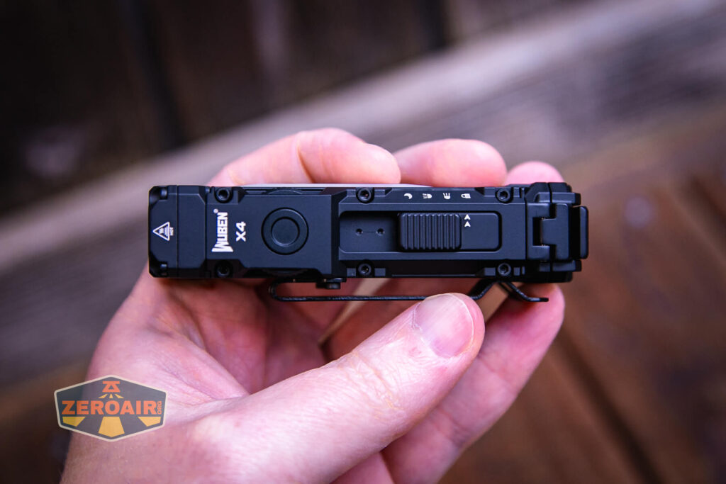 Wuben X4 flashlight in hand