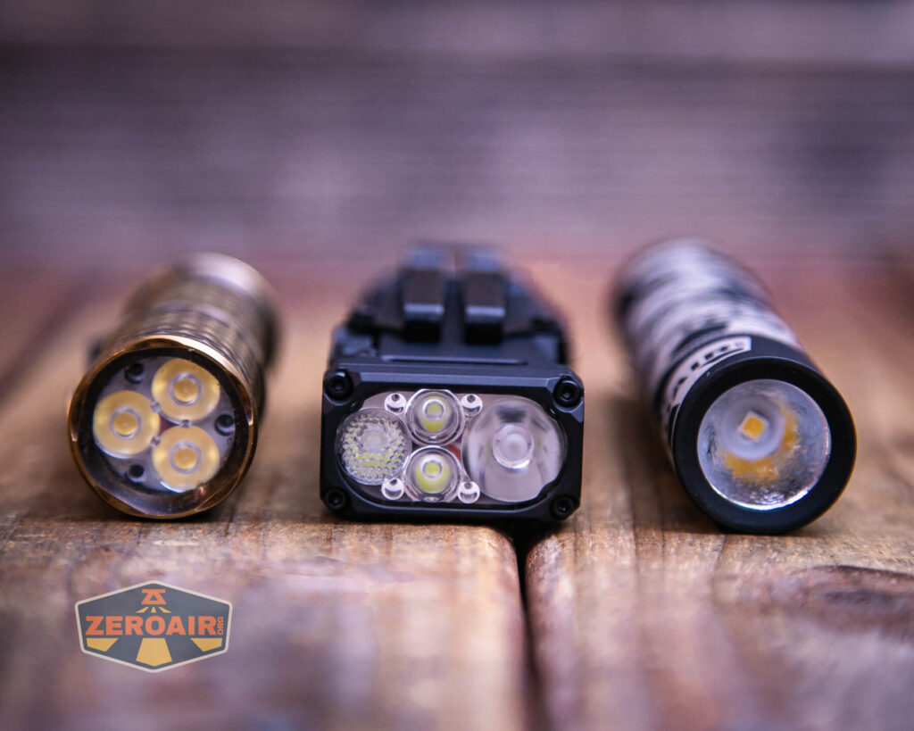 Wuben X4 flashlight with two standard sized flashlights