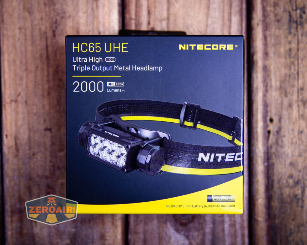 Nitecore HC65 UHE headlamp box
