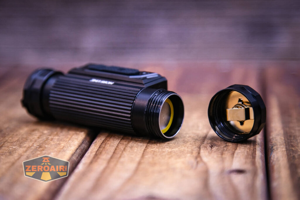 Nitecore HC65 UHE headlamp with included 18650 installed