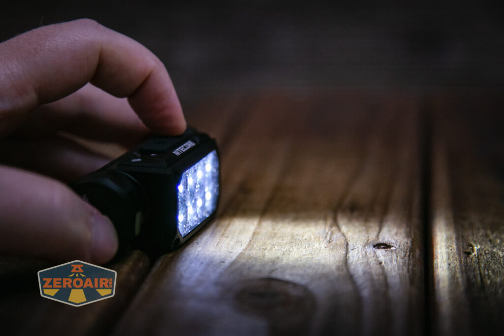 Nitecore HC65 UHE headlamp emitters on