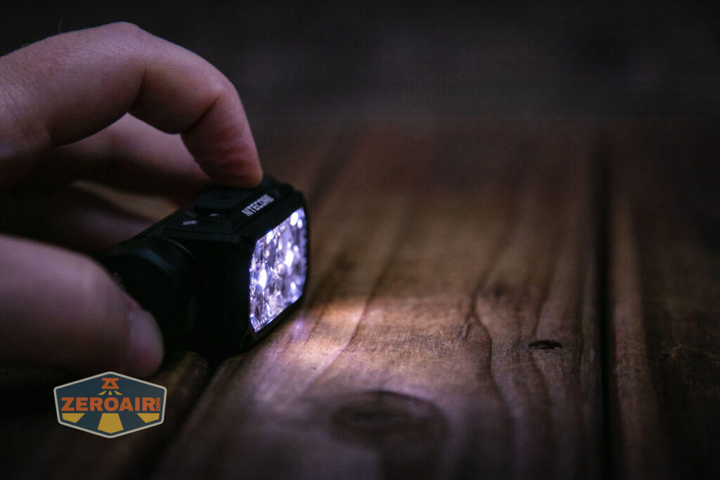 Nitecore HC65 UHE headlamp emitters on