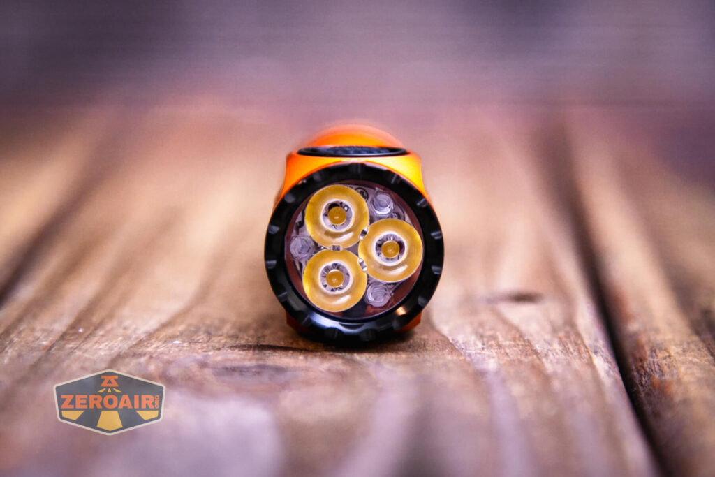 Skilhunt EC150 Nichia 519a flashlight emitter detail