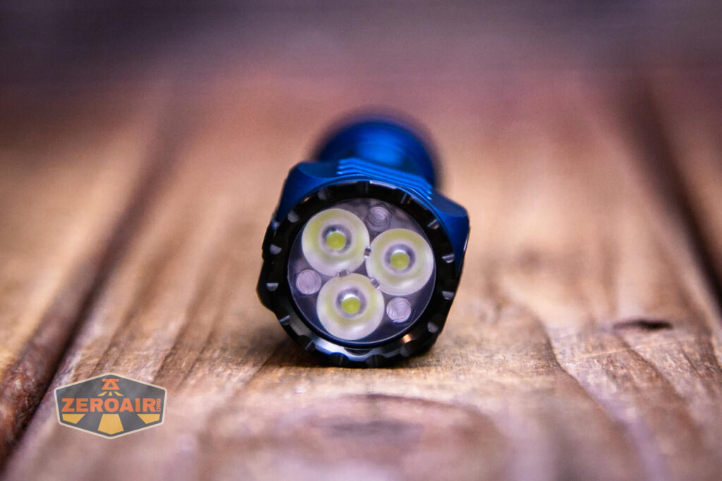 Skilhunt EC150 Luminus SFT25R flashlight emitter detail