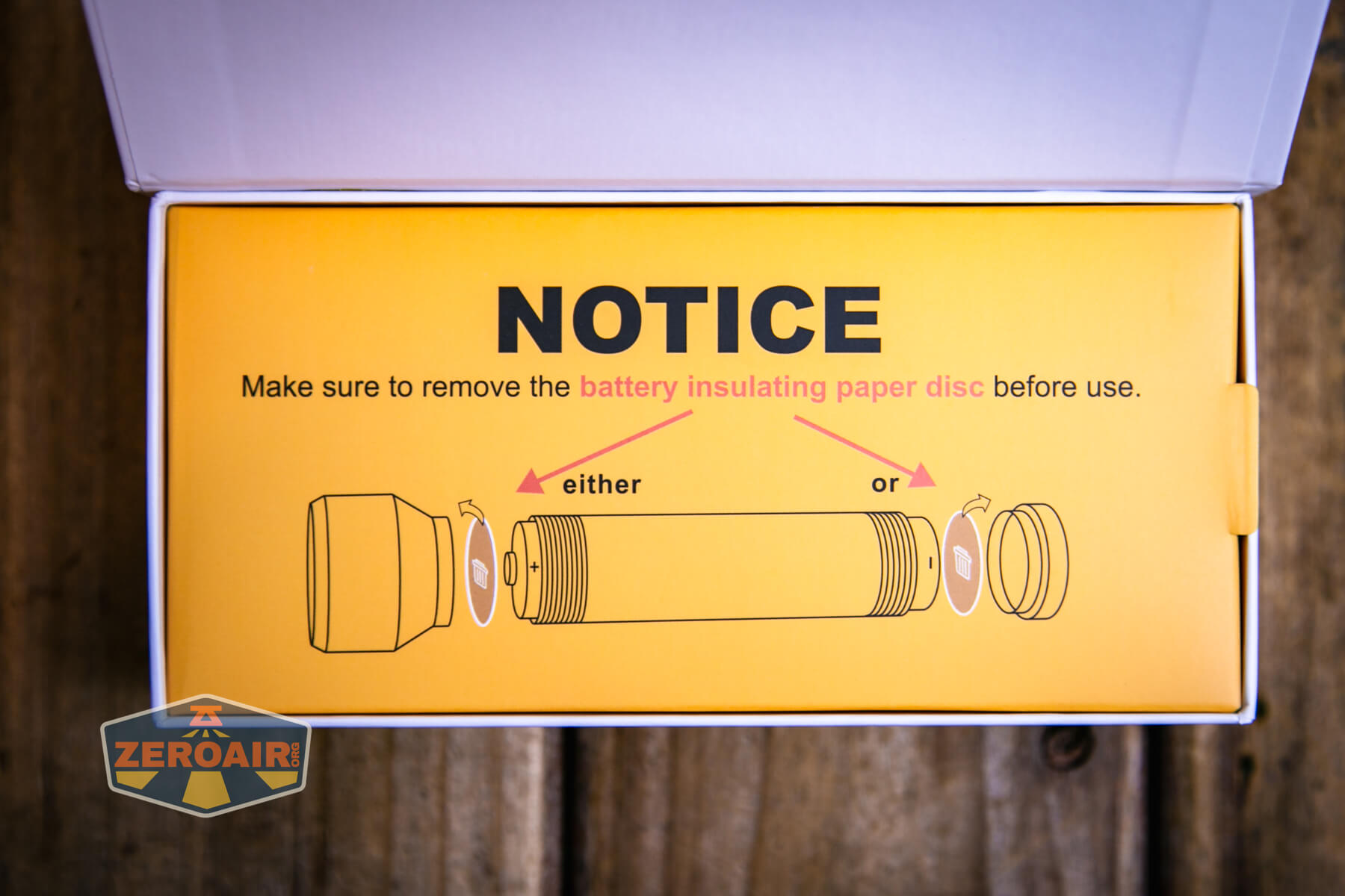 Wurkkos TD07 tactical flashlight inside box